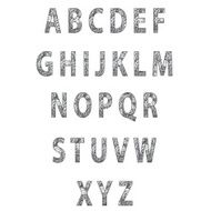 Sketch textured font Vector N7