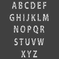 Sketch textured font Vector N8
