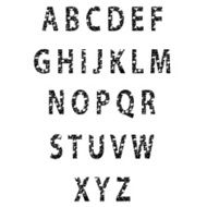 Sketch textured font Vector N9