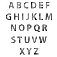 Sketch textured font Vector N11