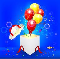 Birthday background with colorful balloons N9
