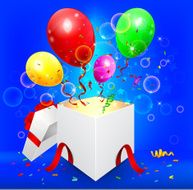 Birthday background with colorful balloons N10