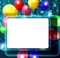 Birthday background with colorful balloons N15