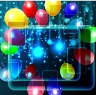 Birthday background with colorful balloons N16