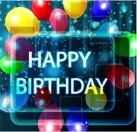 Birthday background with colorful balloons N17
