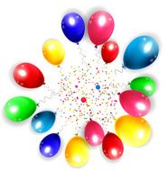 Birthday background with colorful balloons N22