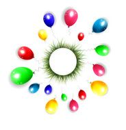 Birthday background with colorful balloons N24