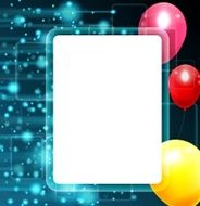 Birthday background with colorful balloons N27