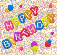 birthday background with colorful confetti N2