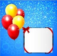 Birthday background with colorful balloons N31