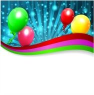 Birthday background with colorful balloons N32