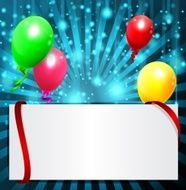 Birthday background with colorful balloons N33