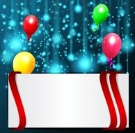 Birthday background with colorful balloons N35