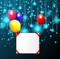Birthday background with colorful balloons N36