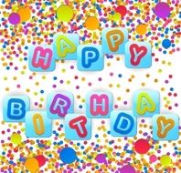 birthday background with colorful confetti N7