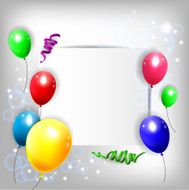 Birthday background with colorful balloons N41
