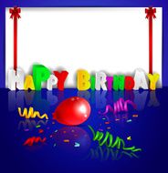 Birthday background with colorful balloons N44