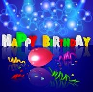 Birthday background with colorful balloons N45