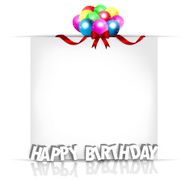 Birthday background with colorful balloons N63