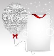 Birthday background with colorful balloons N64