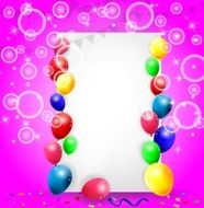 Birthday background with colorful balloons N78