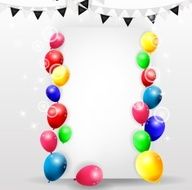 Birthday background with colorful balloons N79