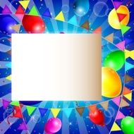 Birthday background with colorful balloons N80