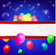 Birthday background with colorful balloons N87