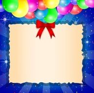 Birthday background with colorful balloons N90