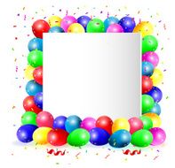 Birthday background with colorful balloons N92