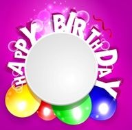 Birthday background with colorful balloons N94