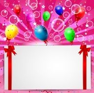 Birthday background with colorful balloons N100