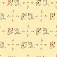 seamless pattern cat and wine