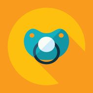 Flat modern design with shadow pacifier soother