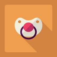 Flat modern design with shadow pacifier soother N3
