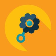 Flat modern design with shadow rattle N3