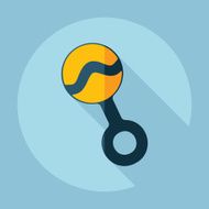 Flat modern design with shadow rattle N4