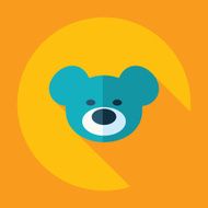 Flat modern design with shadow Teddy Bear