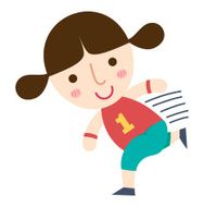 running girl vector