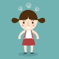 angry girl vector