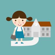 pupils girl vector N2