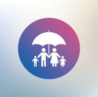 Complete family insurance icon Umbrella symbol N2