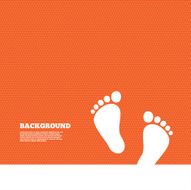 Child pair of footprint sign icon Barefoot N3