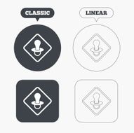 Baby on board sign icon Infant caution symbol N4