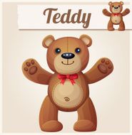 Teddy bear love hugs Cartoon vector illustration