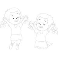 Cute cartoon girls Drawing style N3