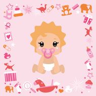 Baby shower design It&#039;s a girl