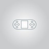 Vector Portable Video Game Console Isolated