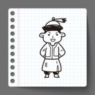 Chinese man doodle N4