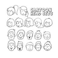People face cartoon vector